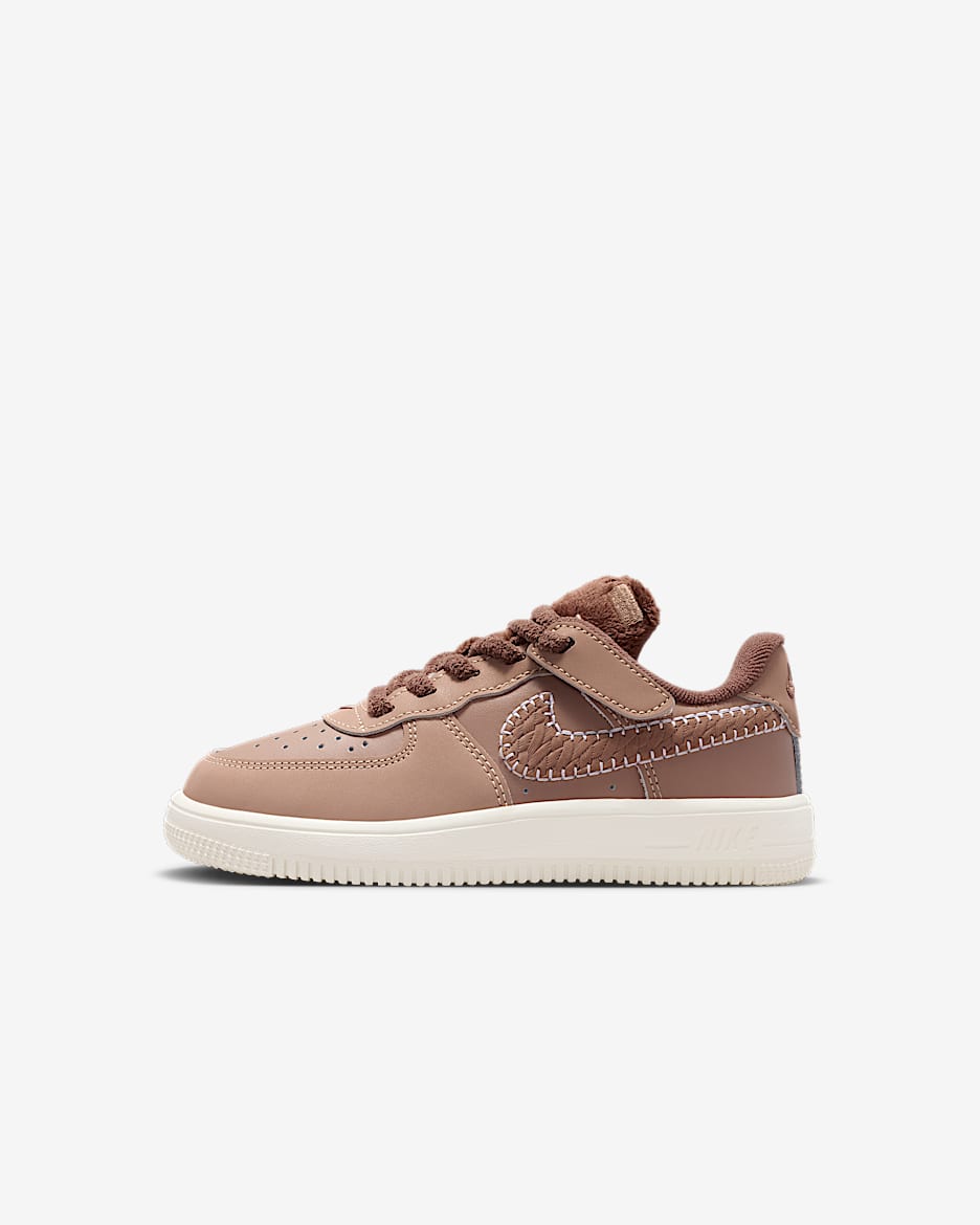 Nike Force 1 Low EasyOn 幼童运动鞋 - 沙漠黄/动物群棕/帆白/沙漠黄