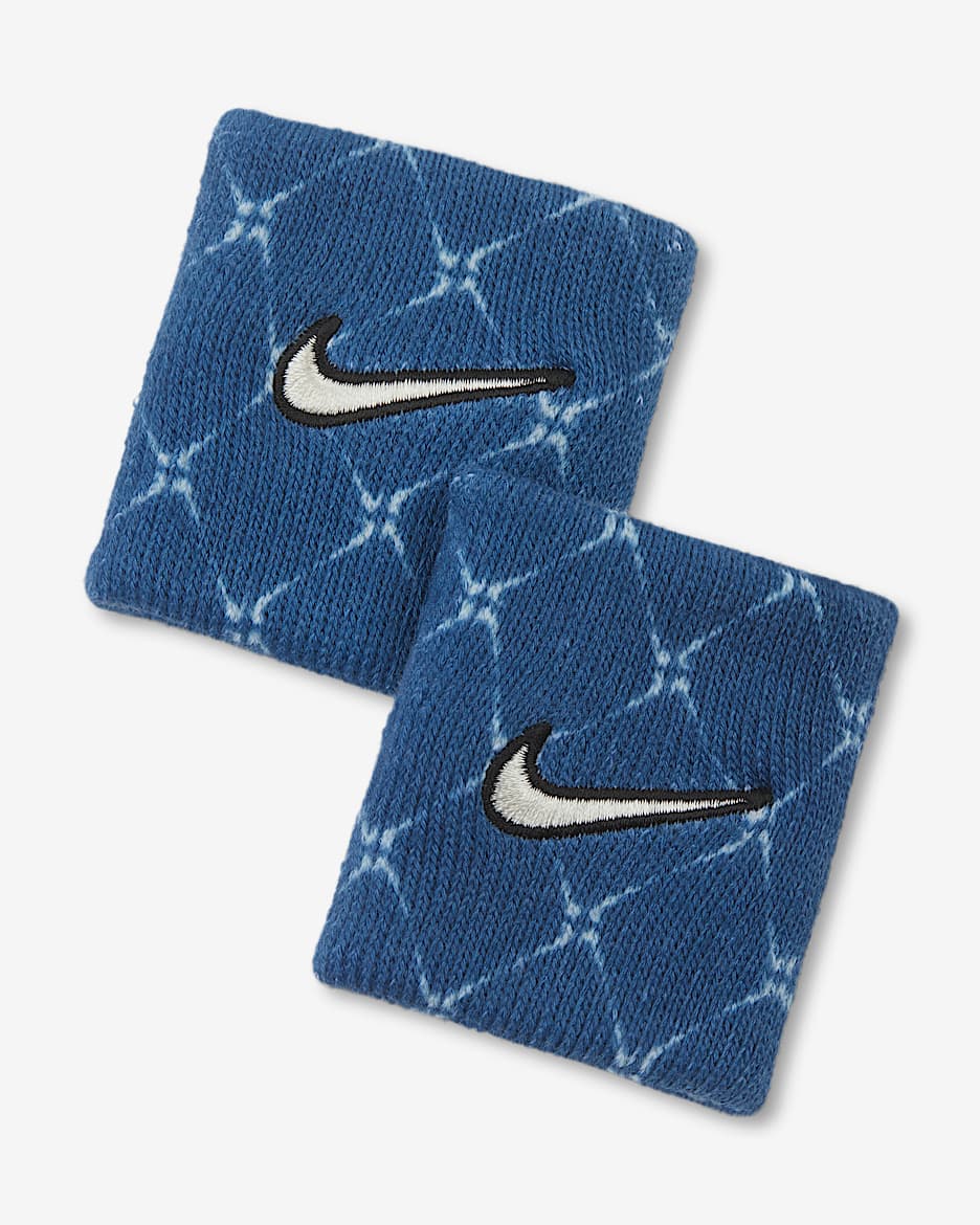 Nike Swoosh Dri-FIT 速干护腕（1 对） - 庭蓝/黑/帆白