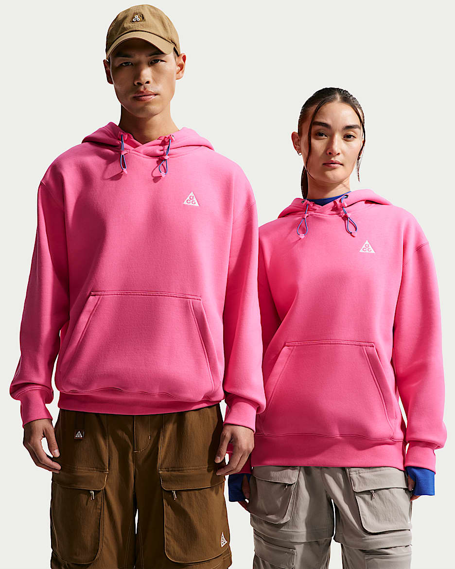 Nike ACG Therma-FIT 加绒套头连帽衫 - 亚紫粉/波斯紫/山峰白