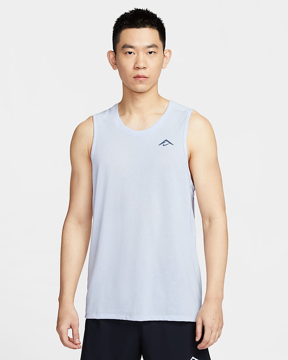 Nike Solar Chase Dri-FIT ADV 男子速干跑步背心 - 足球灰/黑