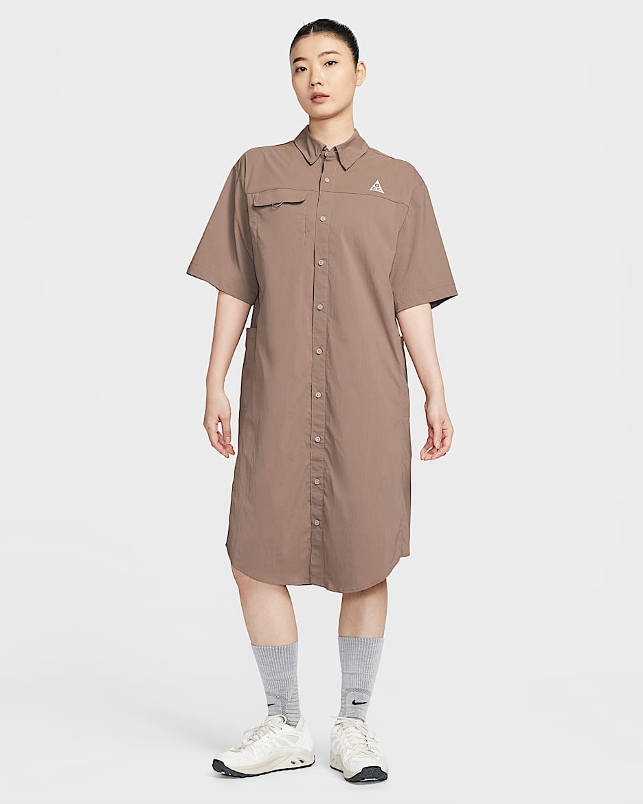 Nike ACG "Orb Weaver" Dri-FIT ADV 女子防晒速干连衣裙 - 貂棕/大学灰/山峰白