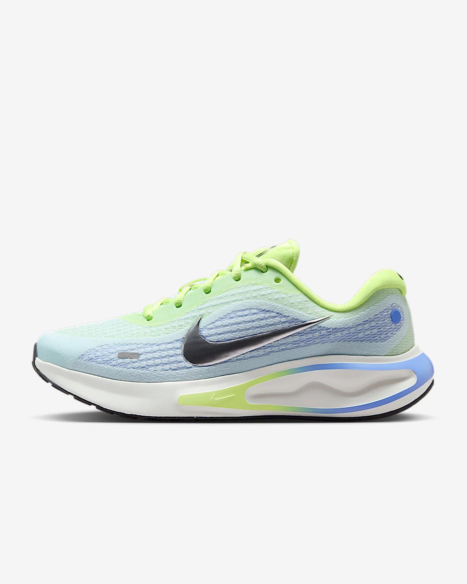 Nike Journey Run 女子公路跑步鞋 - 浅柠檬黄/冰川蓝/脉冲宝石蓝/金属银