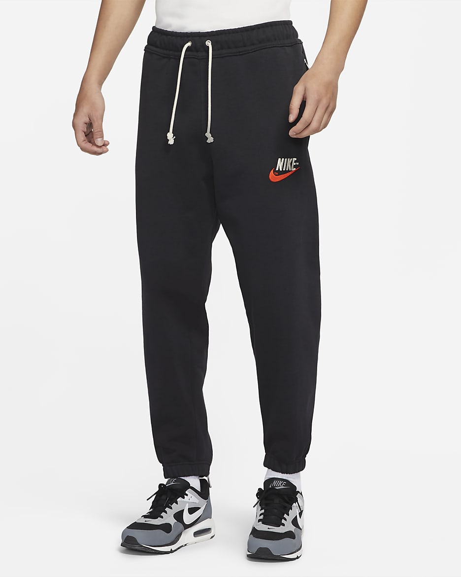 Nike Sportswear 男子运动长裤 - 灰黑/灰黑/帆白/队橙
