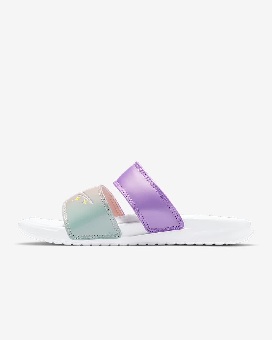 Nike Benassi Duo Ultra Slide 女子拖鞋 - 星紫/白色/星紫/白色