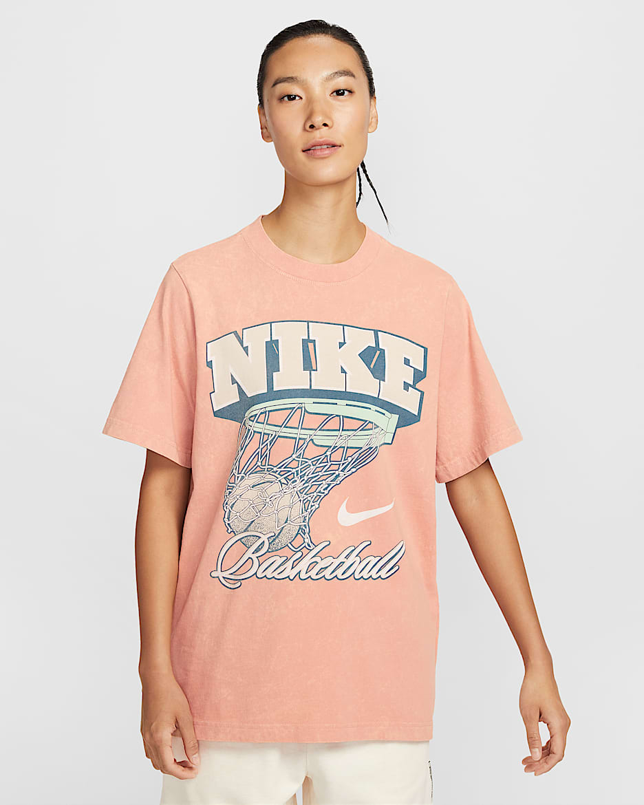 Nike 女子宽松短袖篮球T恤 - 玫瑰金