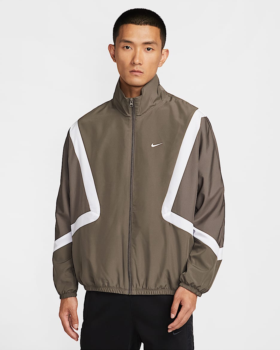 Nike Icon 男子梭织篮球夹克 - 矿石灰