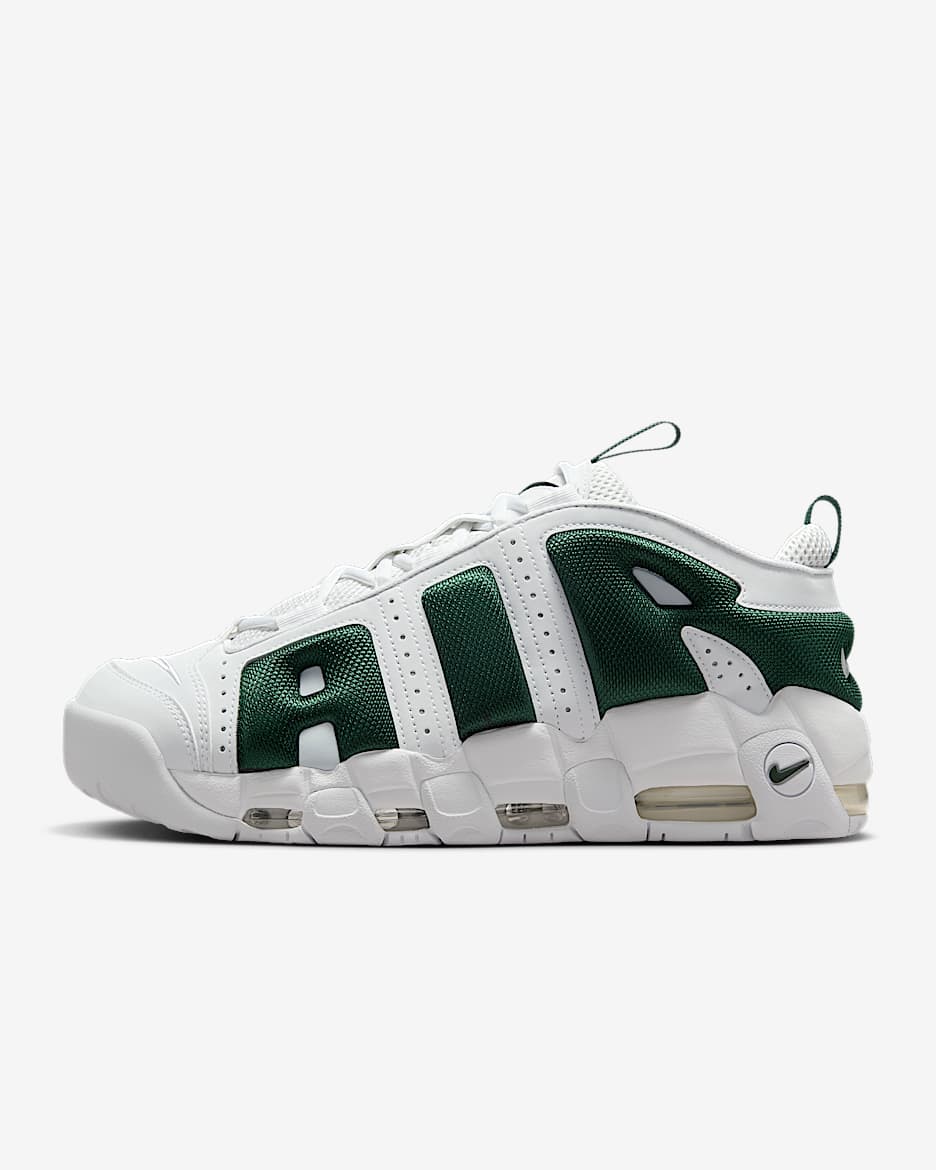 Nike Air More Uptempo Low 男子运动鞋 - 白色/冷杉绿