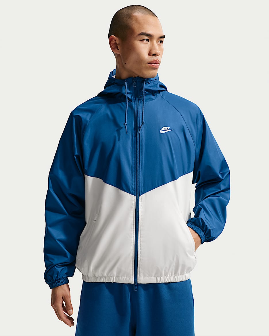 Nike Windrunner 男子防风拒水衬里夹克 - 庭蓝/帆白/帆白