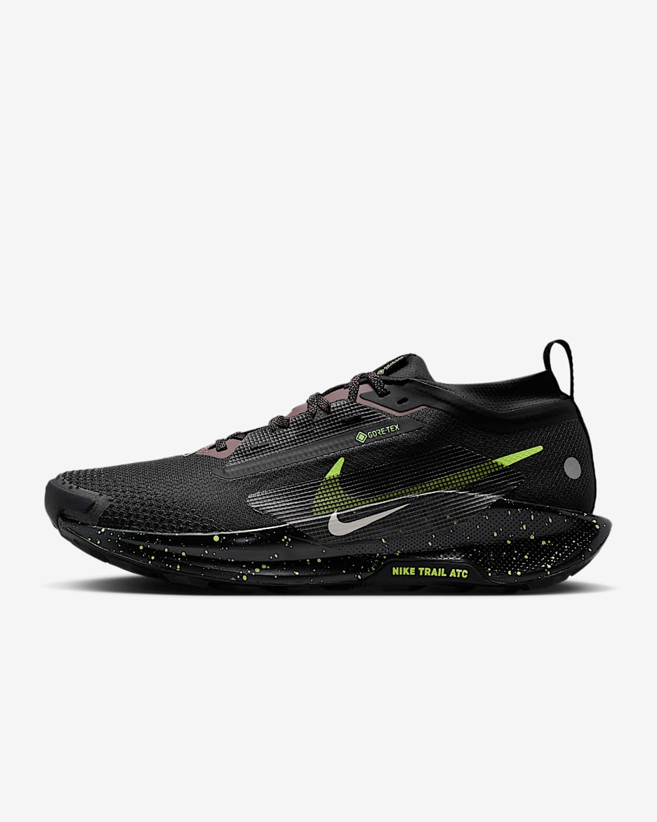 Nike Pegasus Trail 5 GORE-TEX 耐克飞马男子防水越野跑步鞋 - 黑/幻影灰白/图腾黑紫/荧光冰黄