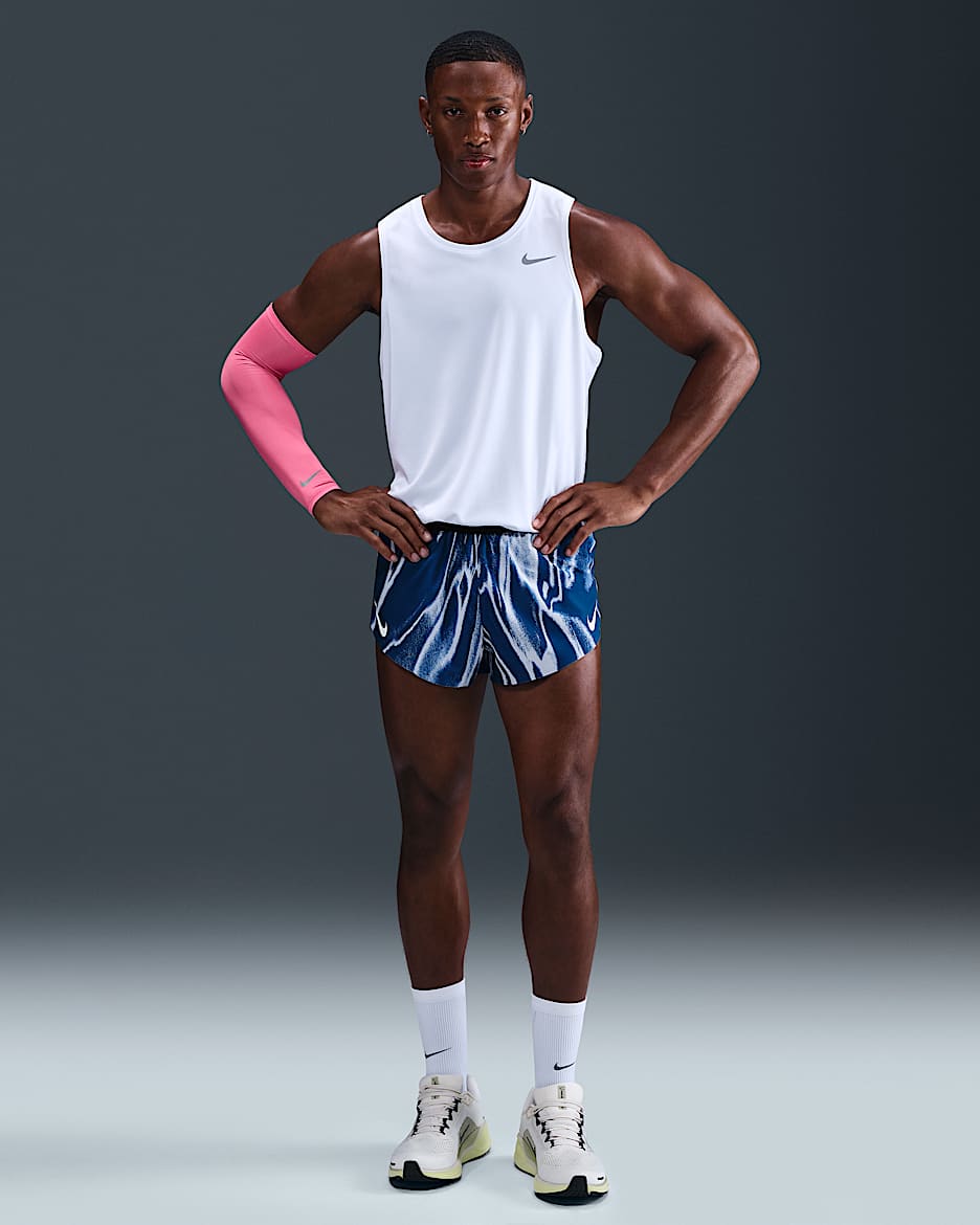 Nike AeroSwift Dri-FIT ADV 男子速干跑步短裤（含衬裤） - 海岸蓝/白色