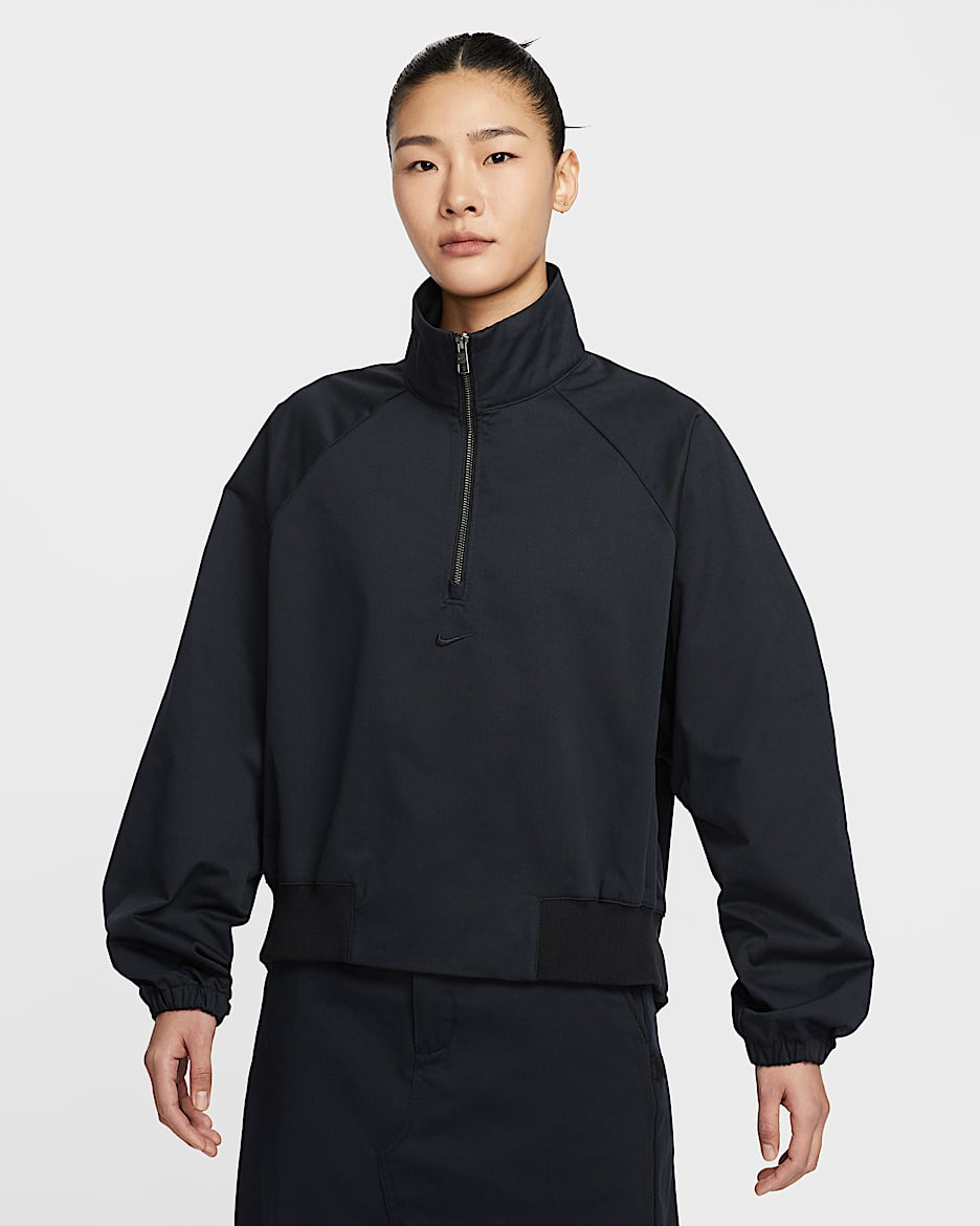 Nike Sportswear Collection 女子斜纹布 Oversize 风上衣 - 黑/黑