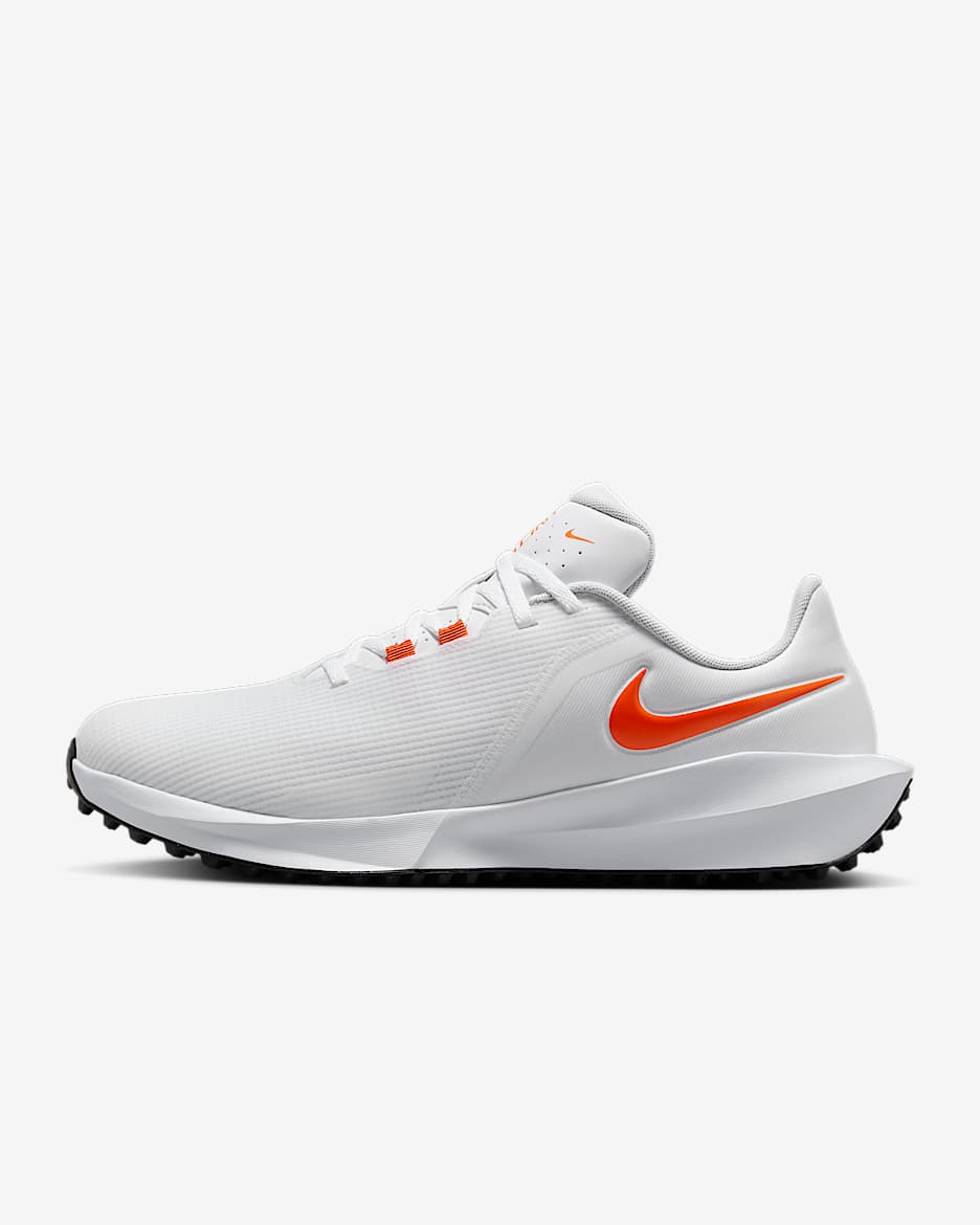 Nike Infinity G NN 男/女高尔夫球鞋 - 白色/黑/安全橙