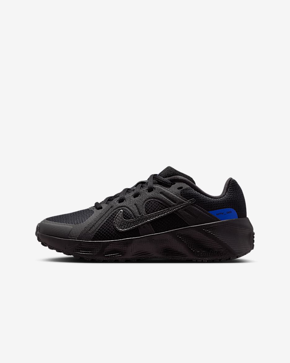 Nike Metro TEK 大童运动鞋 - 黑/灰黑/赛车蓝/金属黑