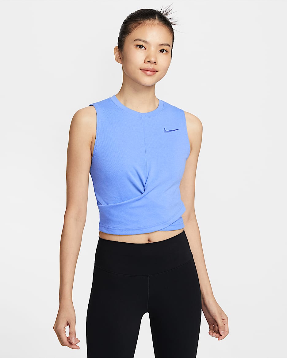 Nike Yoga Dri-FIT 女子速干背心 - 脉冲宝石蓝/脉冲宝石蓝/脉冲宝石蓝