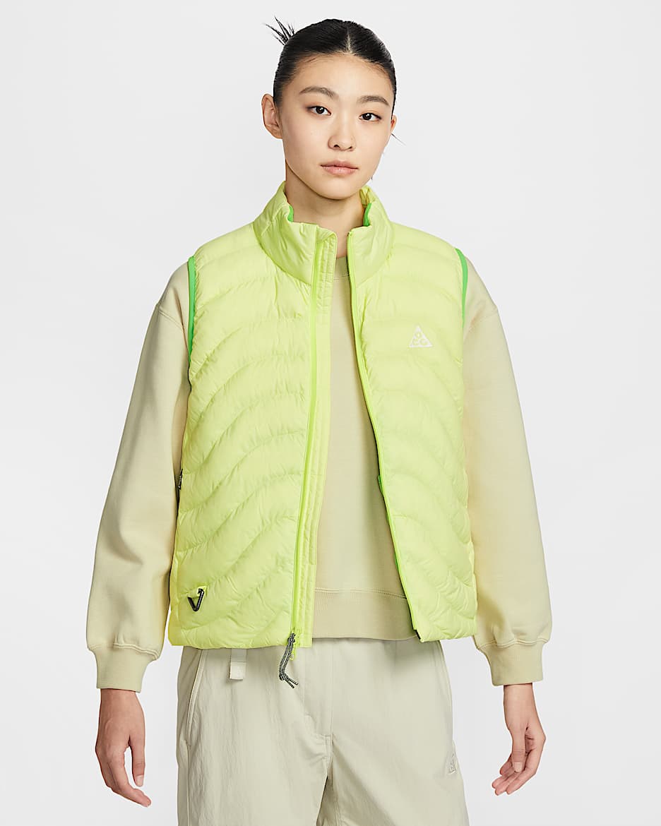 Nike ACG "Lava Flow" Therma-FIT ADV 女子马甲 - 浅柠檬黄/浅柠檬黄/明绿/山峰白