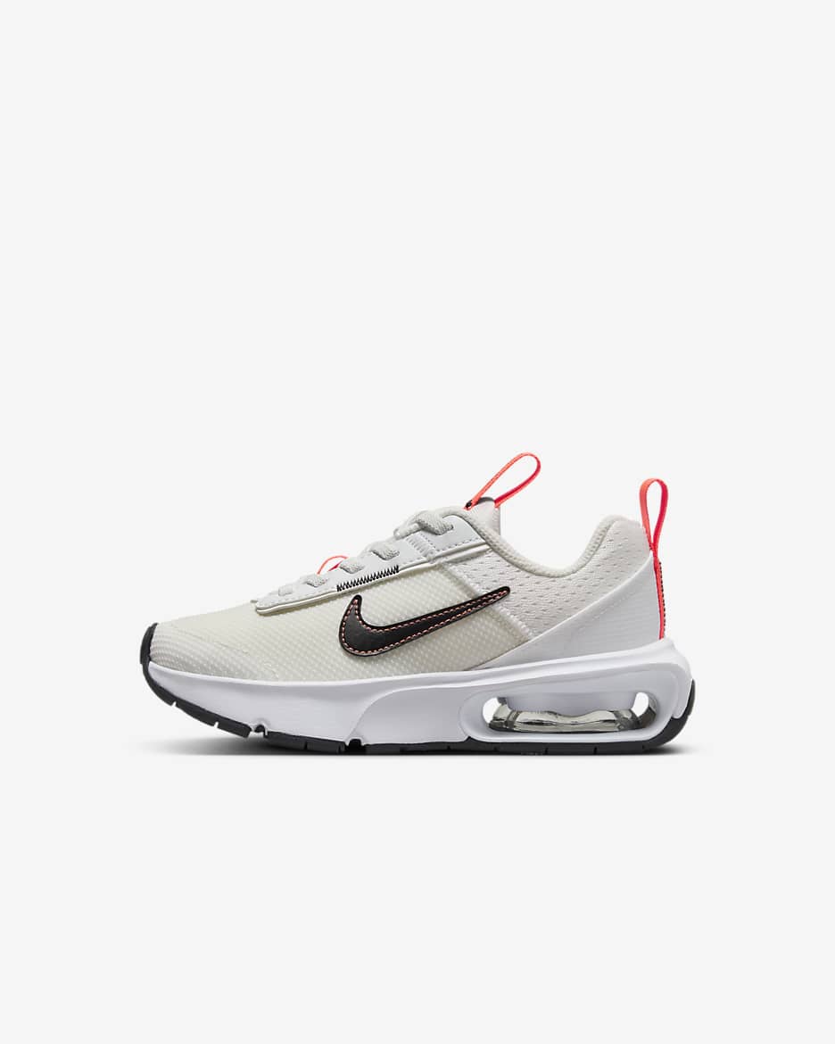 Nike Air Max INTRLK Lite 幼童气垫轻便易穿脱运动鞋 - 山峰白/超级橙/白色/黑
