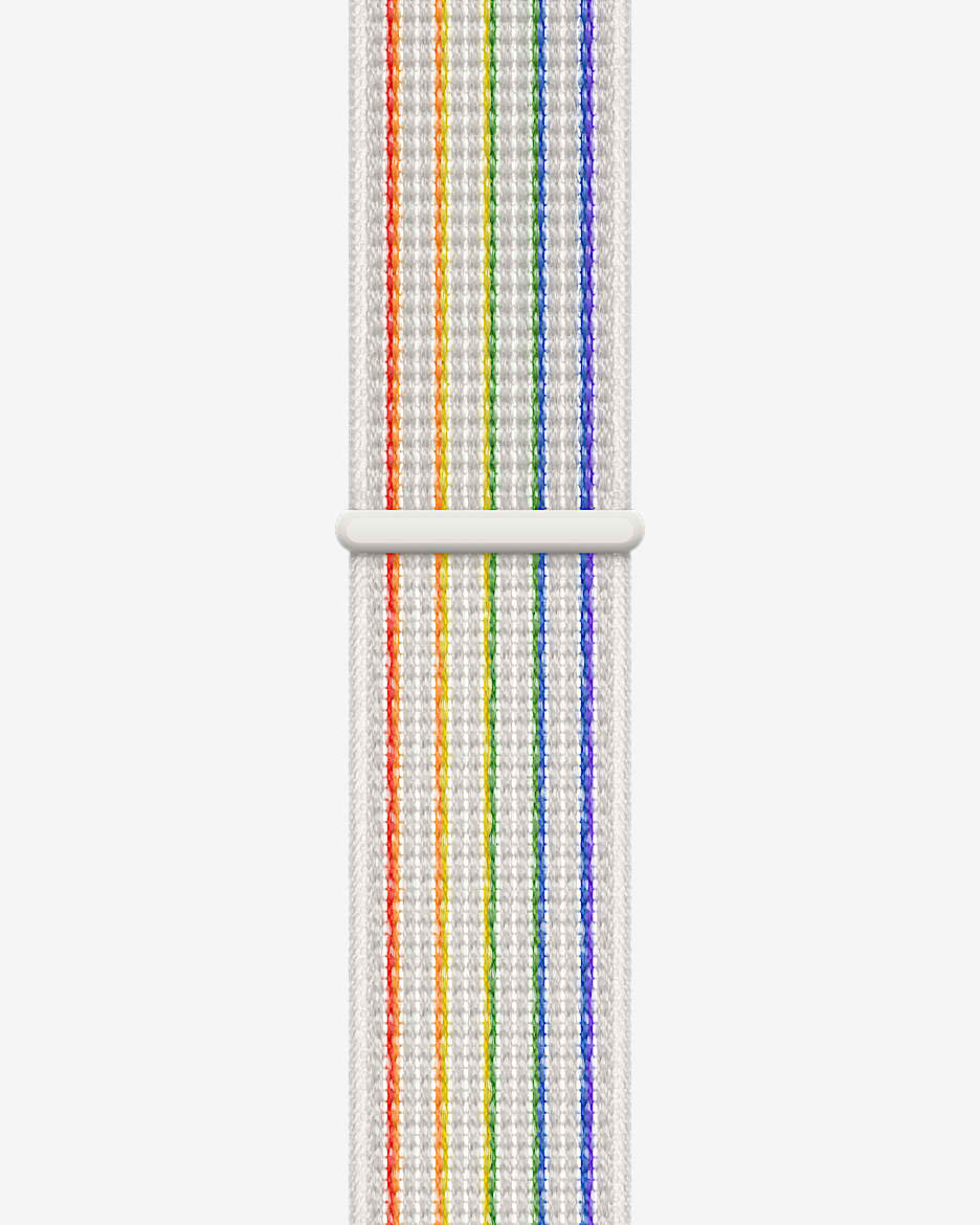 40 毫米白色/多色彩虹版 Nike 回环式运动表带 - 白色/多色