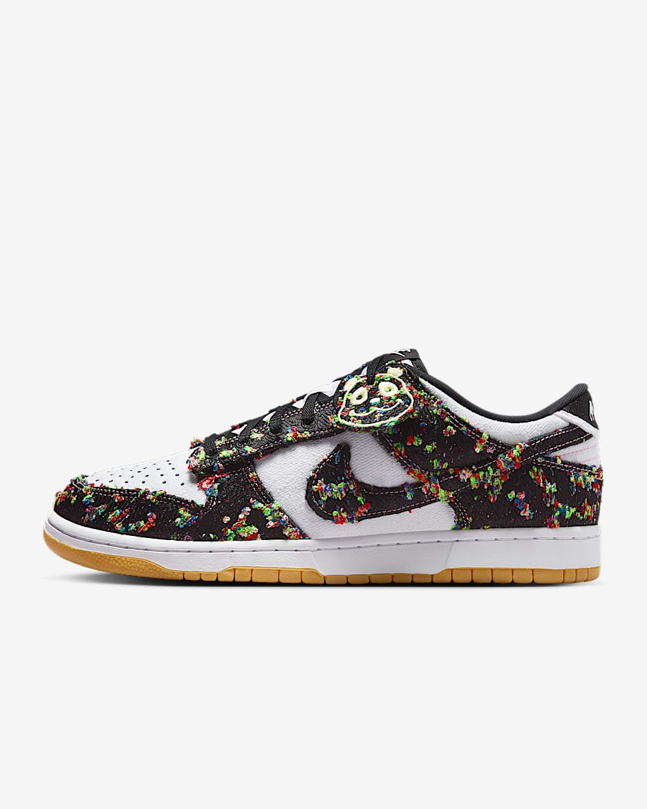 Nike Dunk Low Retro 男/女运动鞋 - 白色/橡皮黄/黑