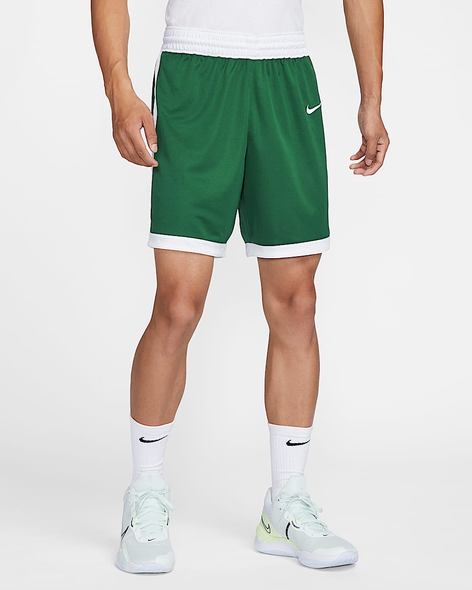Nike Dri-FIT Stock Crossover 男子速干短裤 - 峡谷绿/白色/白色