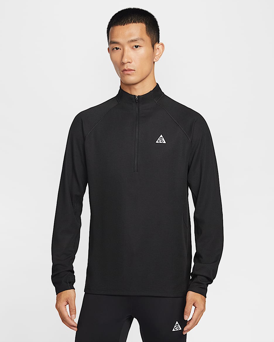 Nike ACG Dri-FIT 男子速干越野跑上衣 - 黑/黑/山峰白