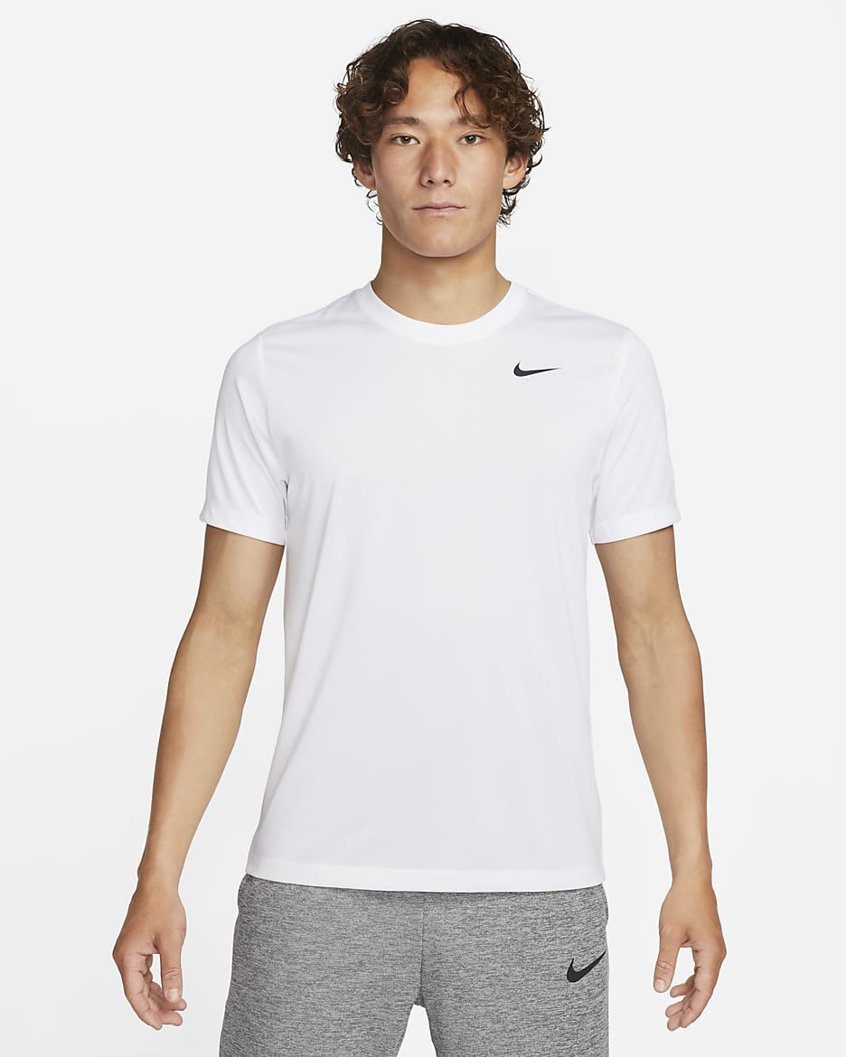 Nike Dri-FIT 男子速干训练T恤 - 白色/黑
