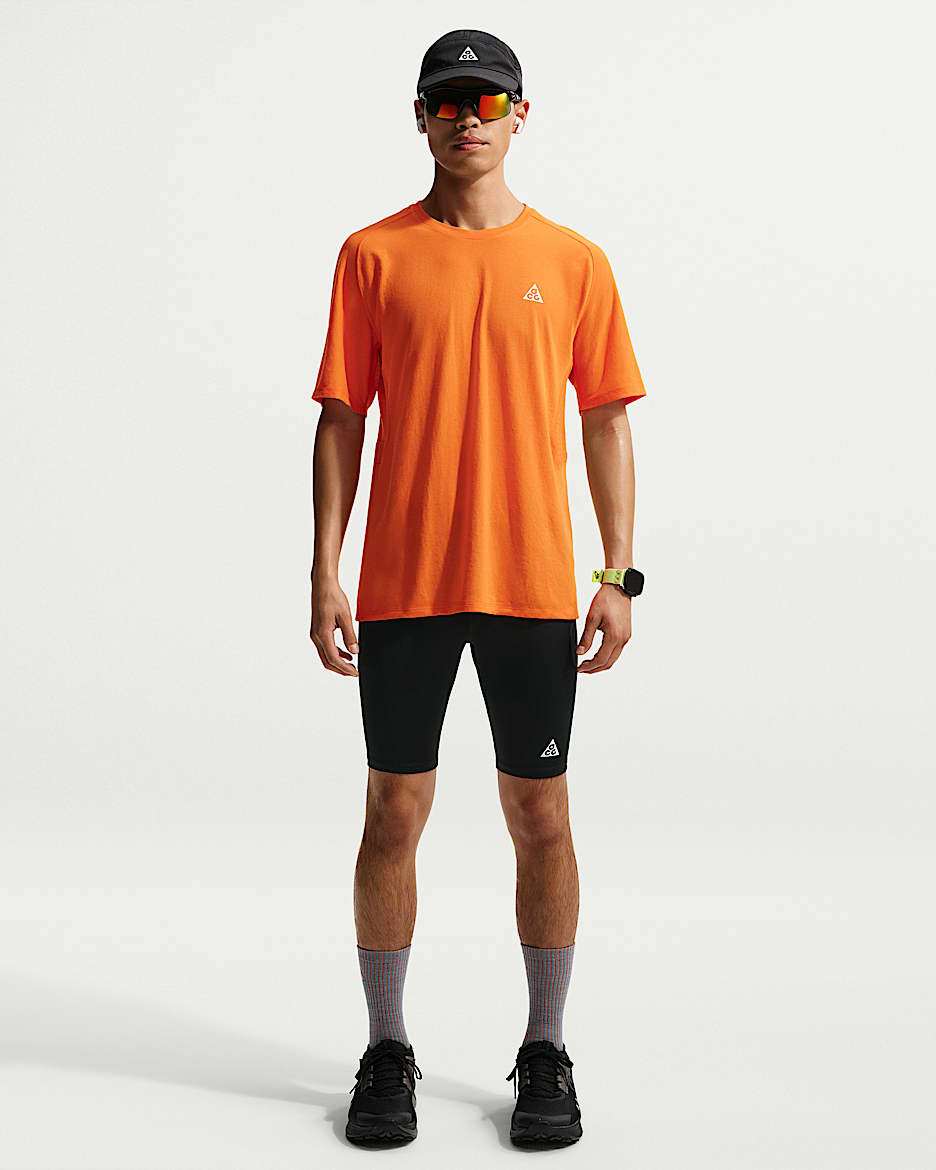 Nike ACG "Lava Loops" Dri-FIT ADV 男子速干越野跑紧身短裤 - 黑/山峰白