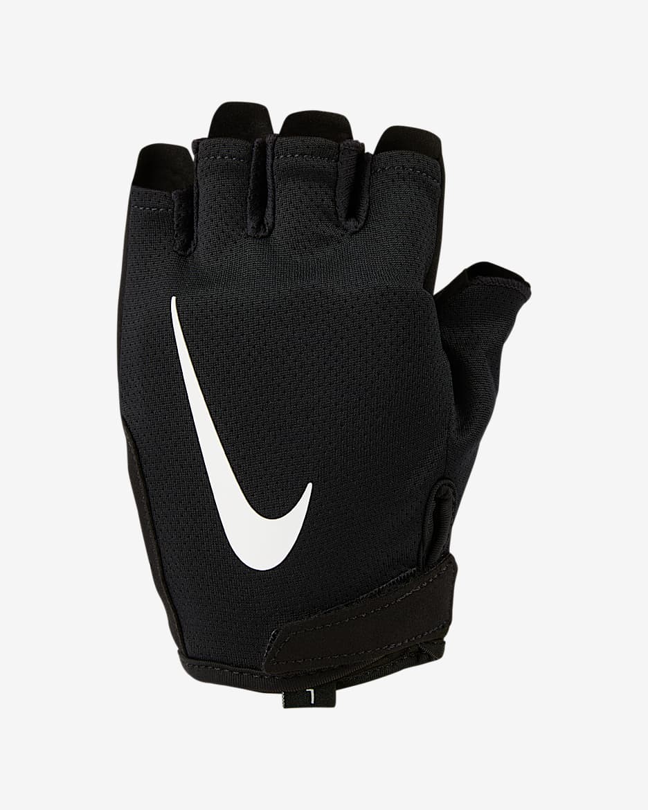 Nike Gym Essentials 2.0 男子训练手套（1 副） - 黑/黑/白色