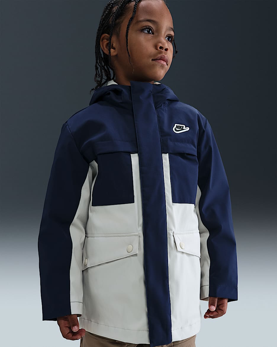 Nike Systems 幼童拒水三合一两件套羽绒夹克 - 深藏青