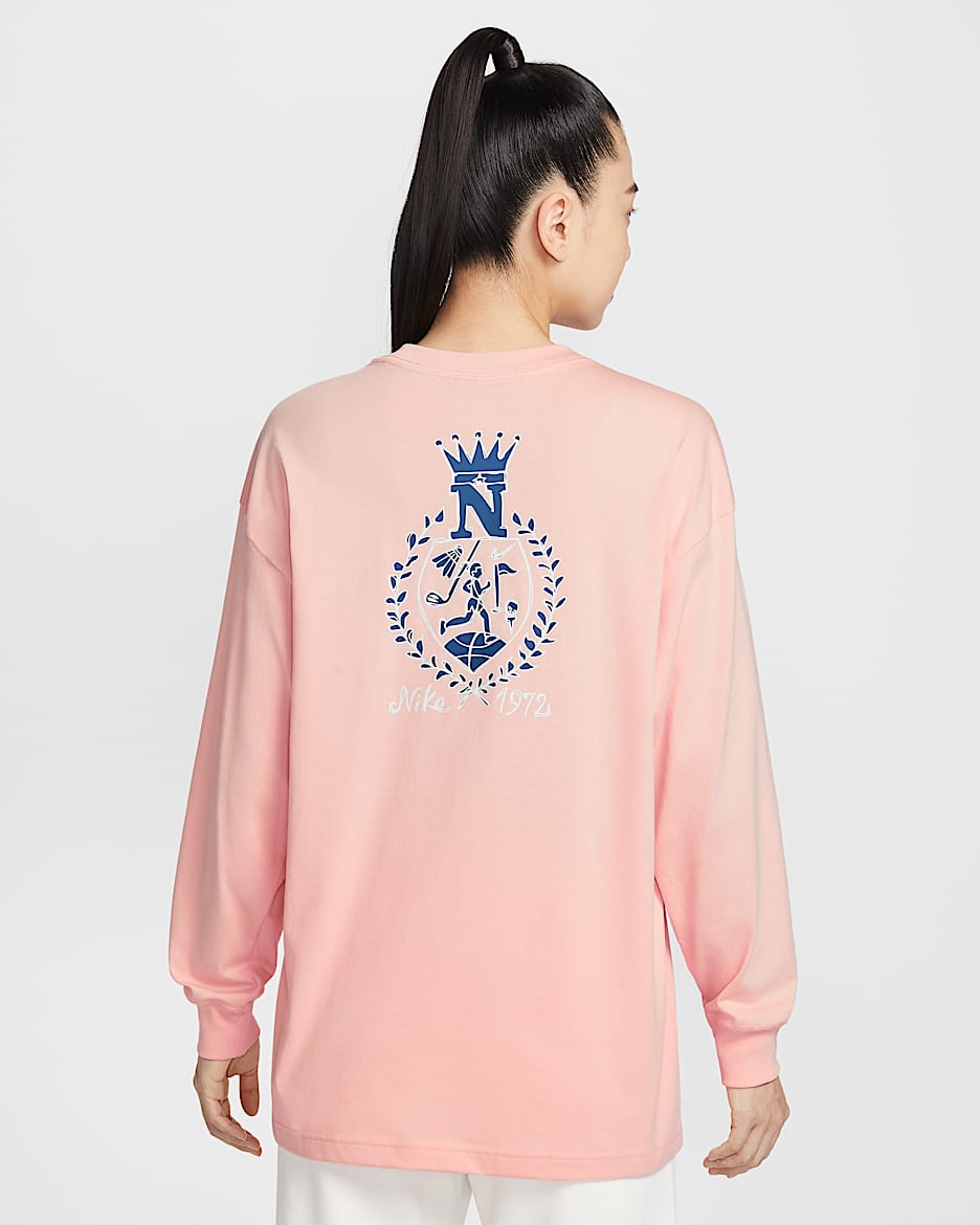 Nike Sportswear 女子长袖上衣 - 橙粉