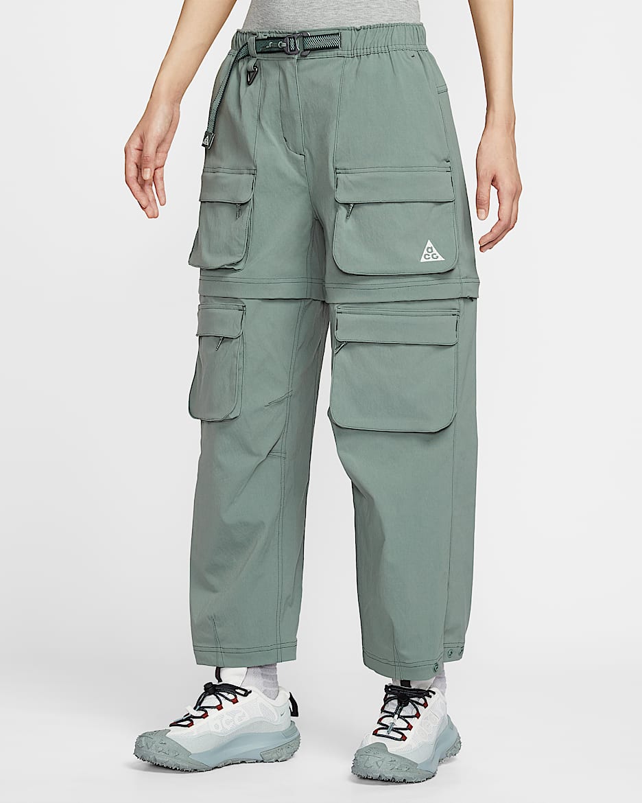 Nike ACG "Smith Summit" 女子拒水可拆式拉链长裤 - 土绿/海藻绿/山峰白