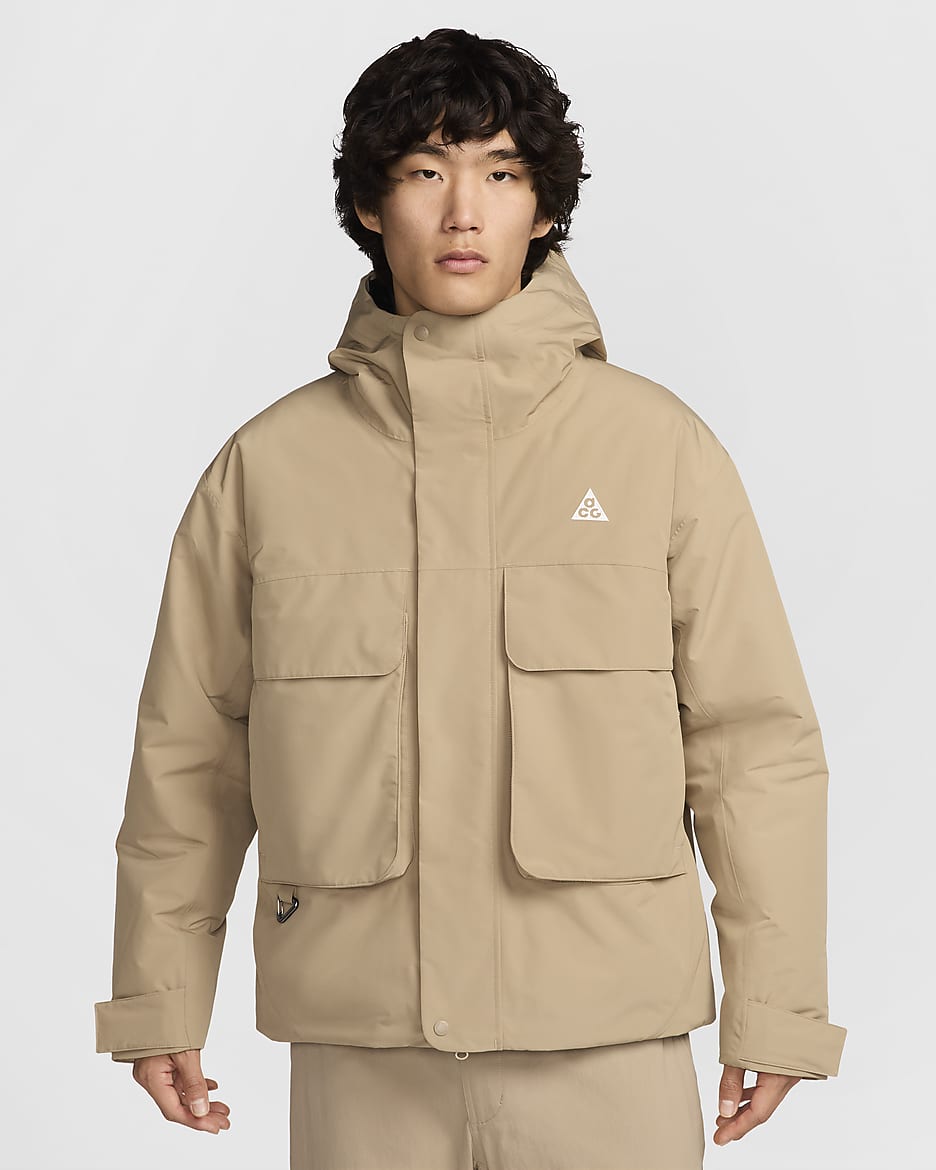 Nike ACG PrimaLoft® "Skull Peak" Storm-FIT 男子防风拒水棉服夹克 - 卡其/煤黑/黑/山峰白