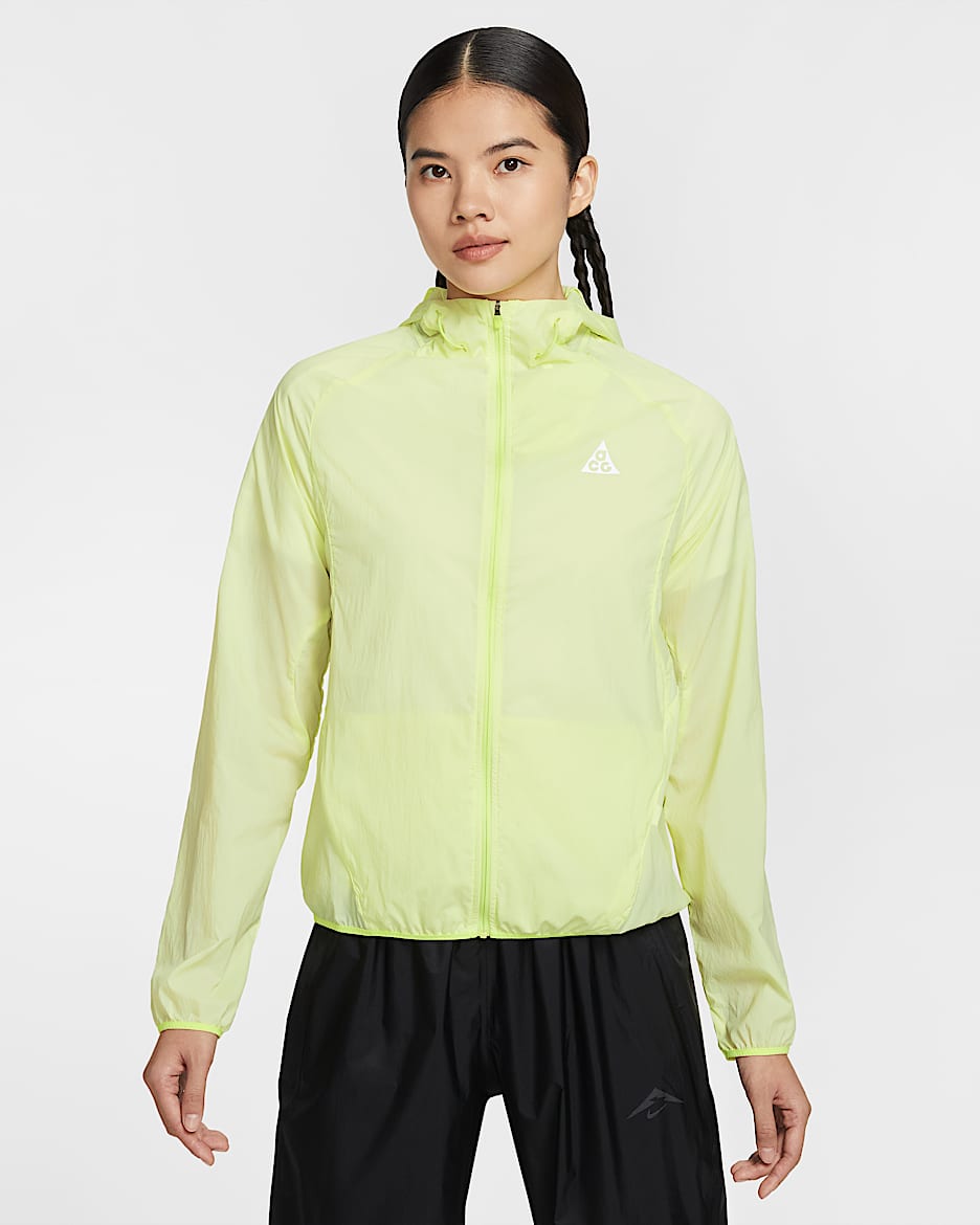 Nike ACG Repel 女子拒水越野跑步夹克 - 浅柠檬黄/浅柠檬黄/尘光子色/山峰白