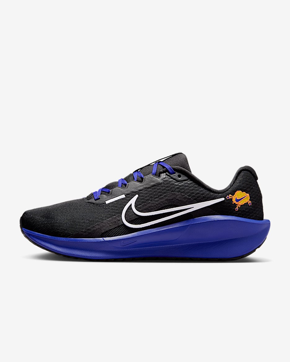 Nike Downshifter 13 男子公路跑步鞋 - 黑/和谐蓝/暗烟灰/白色