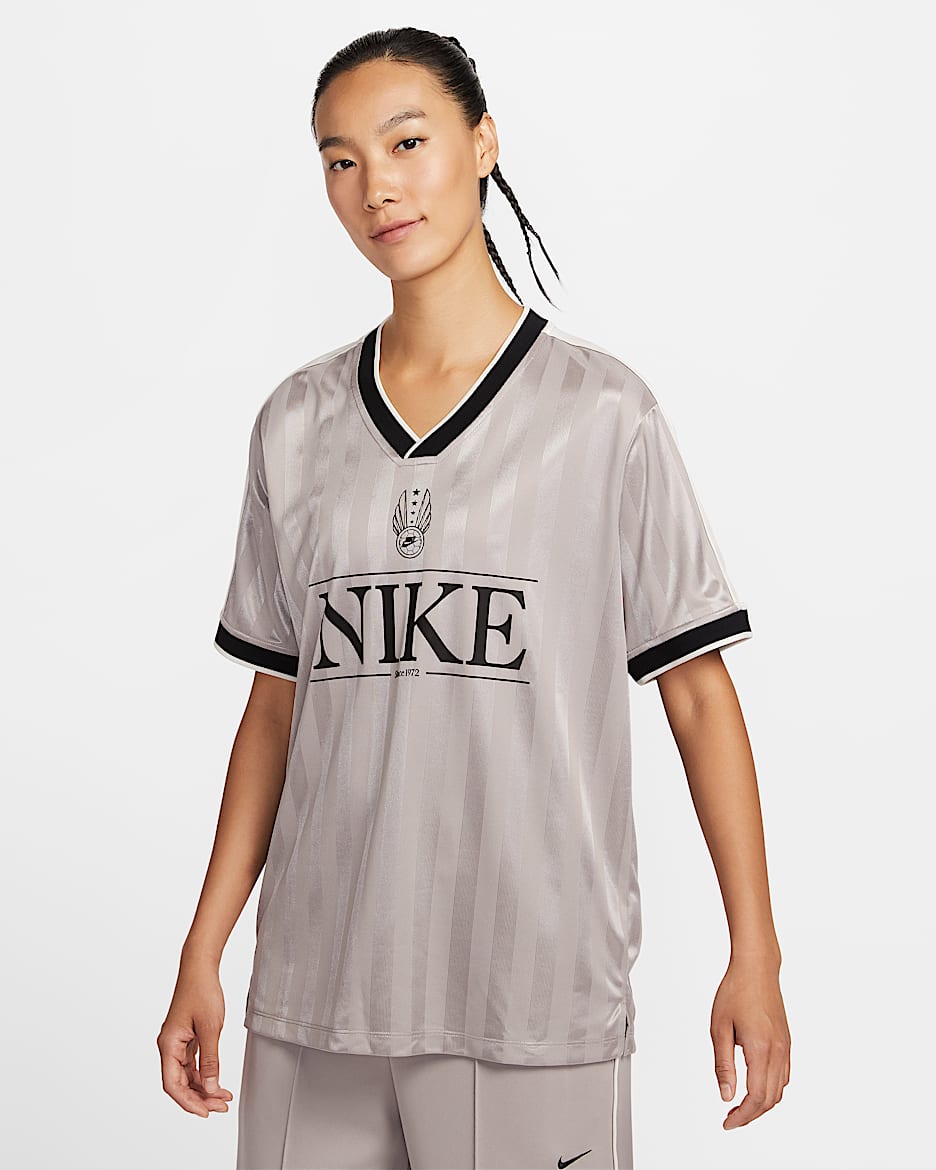 Nike Sportswear 女子针织上衣 - 大学灰/帆白/黑/黑