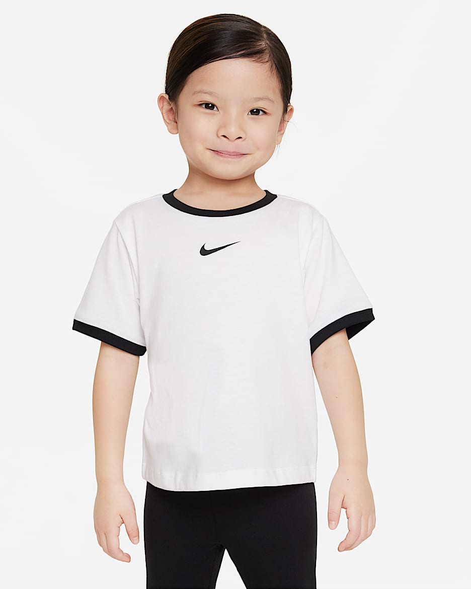 Nike Swoosh Ringer 婴童T恤 - 白色