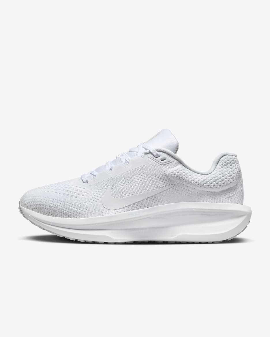 Nike Winflo 11 女子公路跑步鞋 - 白色/尘光子色/白色