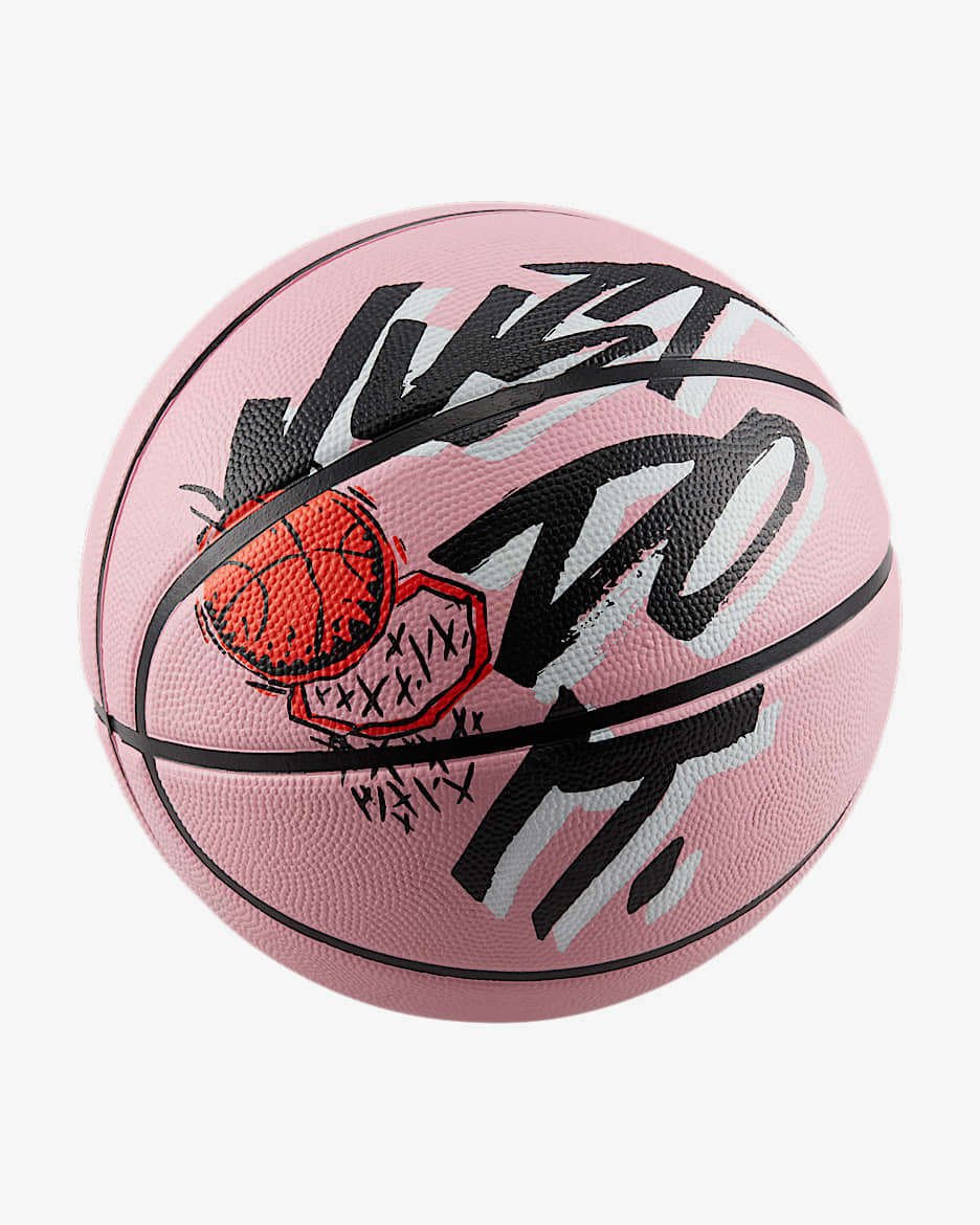 Nike Everyday Playground 8P 印花篮球 - 上升粉/黑/黑/黑