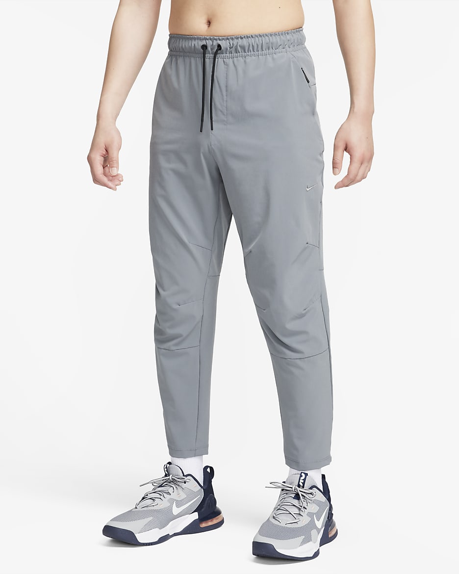 Nike Unlimited Dri-FIT 男子透气速干百搭长裤 - 烟灰/黑/烟灰