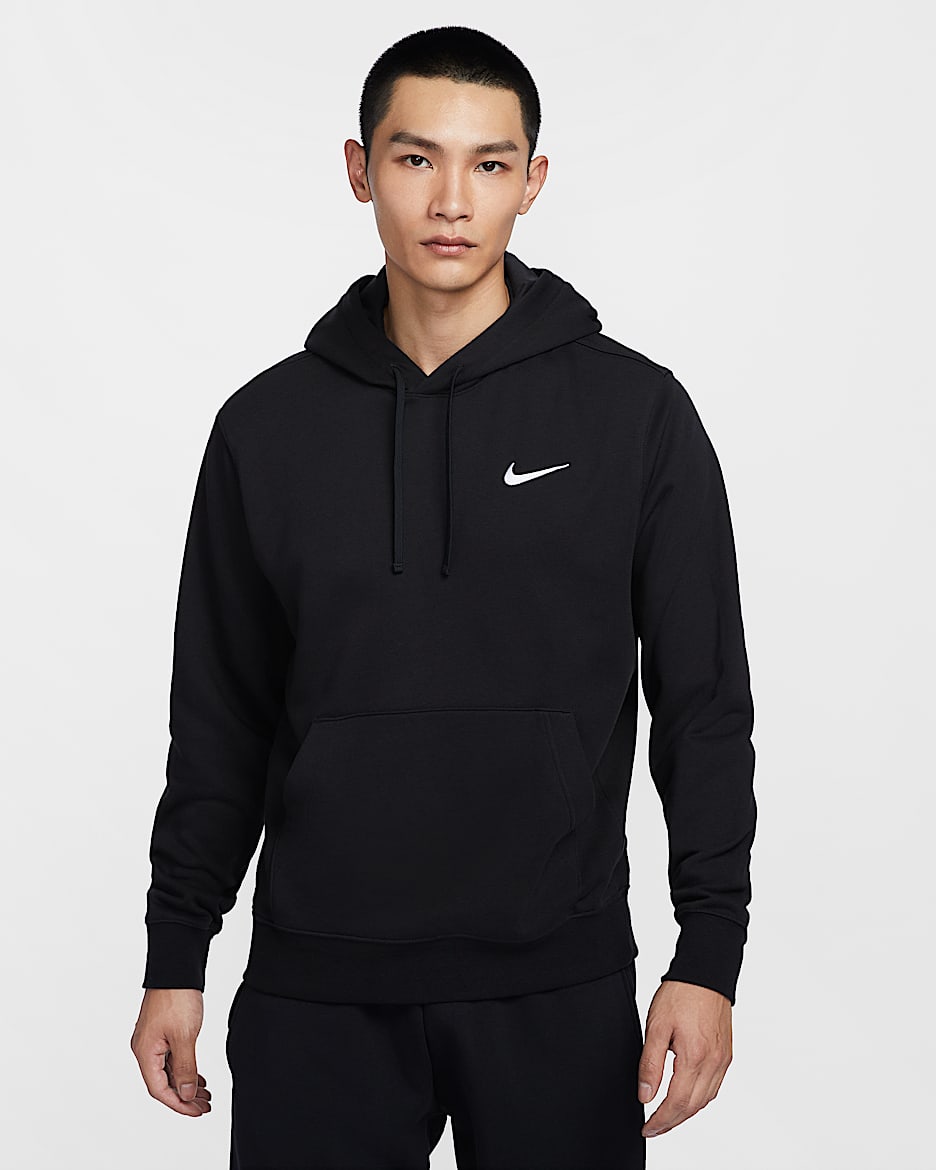 Nike Club 男子套头连帽衫 - 黑/白色