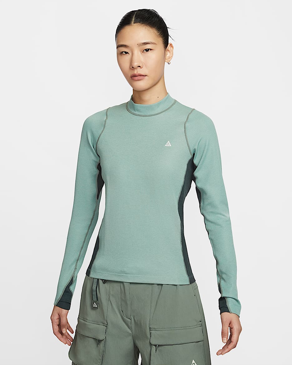 Nike ACG "Chinati" Dri-FIT ADV 女子防晒速干长袖上衣 - 大炮灰/海藻绿/土绿/山峰白