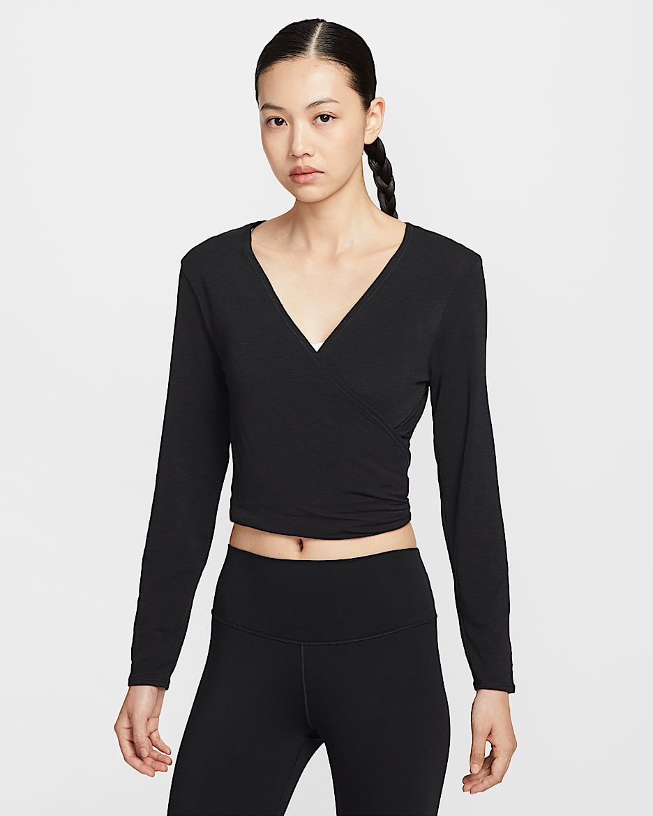 Nike One Relaxed Dri-FIT 女子速干上衣 - 黑/暗烟灰