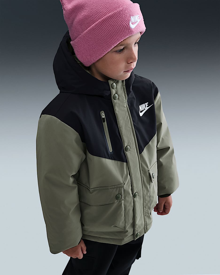 Nike 幼童三防羽绒工装夹克 - 浅军绿