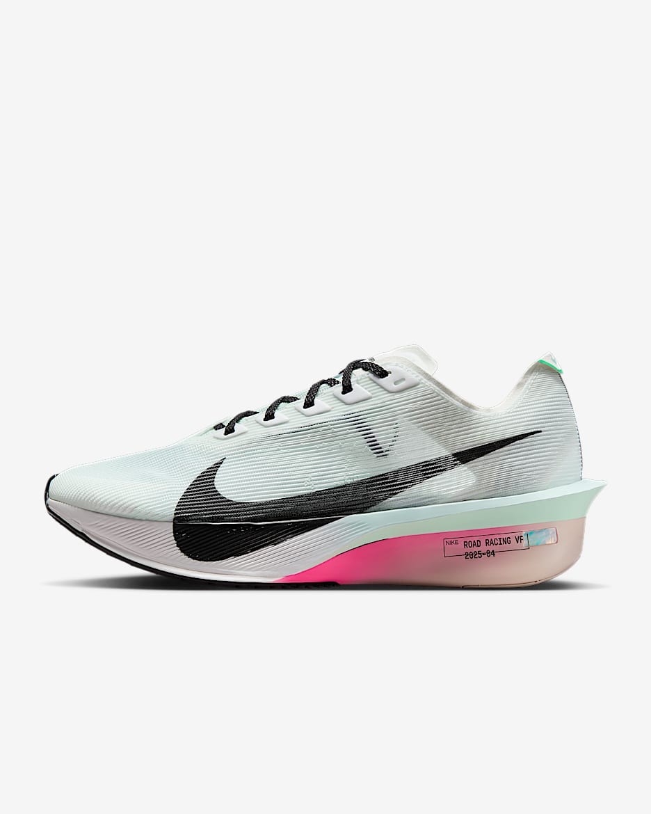 Nike Vaporfly 4 女子轻量公路竞速跑步鞋 - 白色/透明粉/泡沫薄荷绿/黑