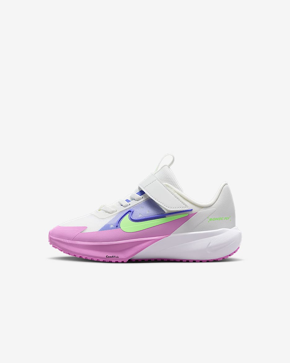 Nike Sonic Fly 耐克超音速号幼童跑步鞋 - 山峰白/宝石蓝/浅品红/爆炸绿黄