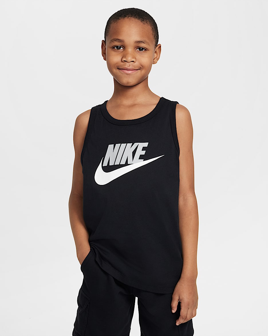 Nike Sportswear 大童背心 - 黑/浅烟灰