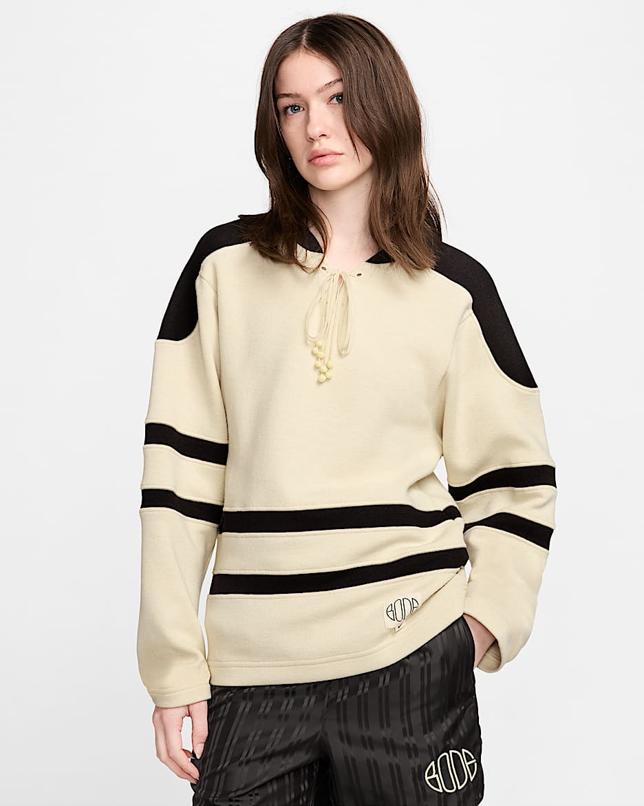 Nike Bode Rec. 男子系带针织上衣 - 淡褐色/阴影棕