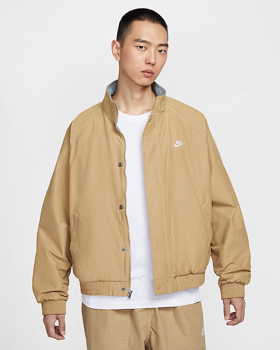 Nike Club Futura 男子摇粒绒里料夹克 - 杏茶色/白色
