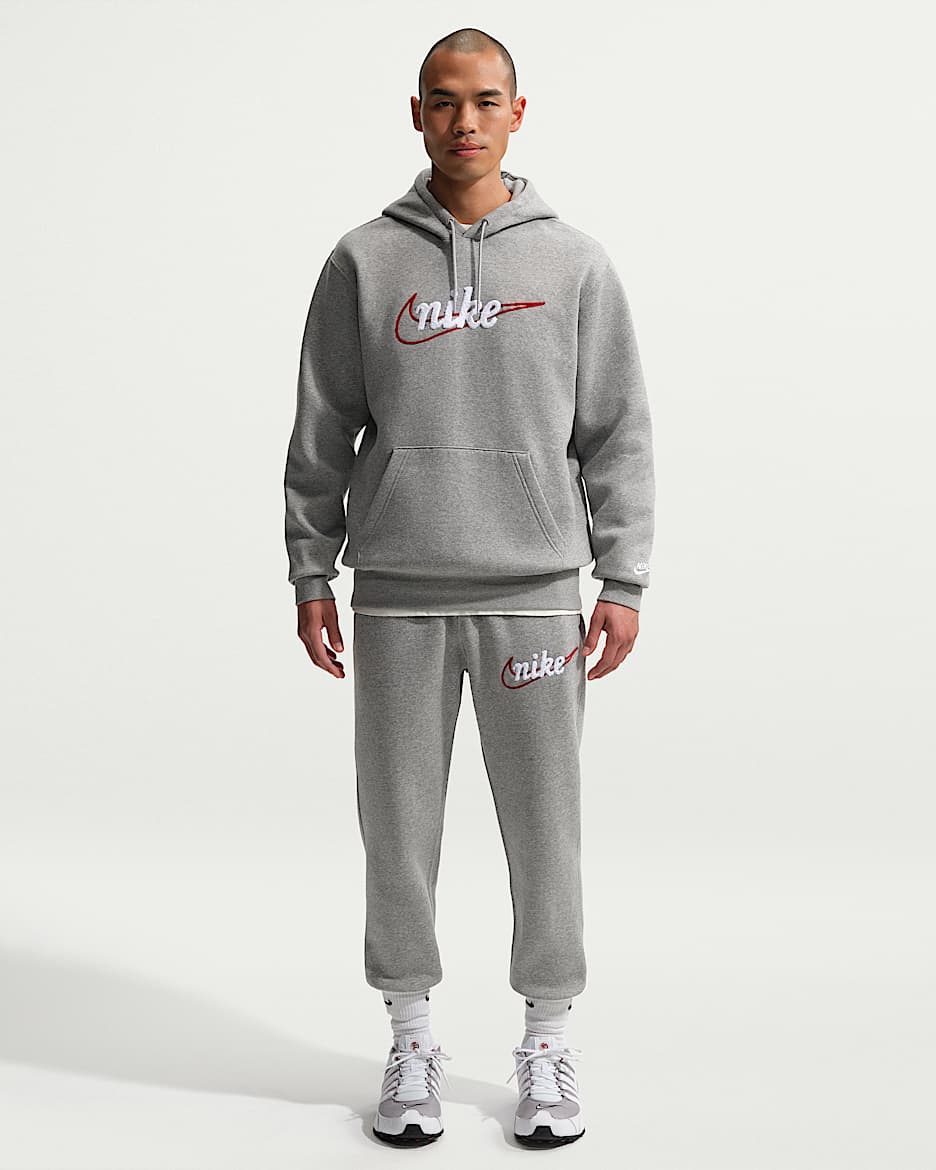 Nike Sportswear Club 男子加绒长裤 - 调色暗灰/浅烟灰/白色
