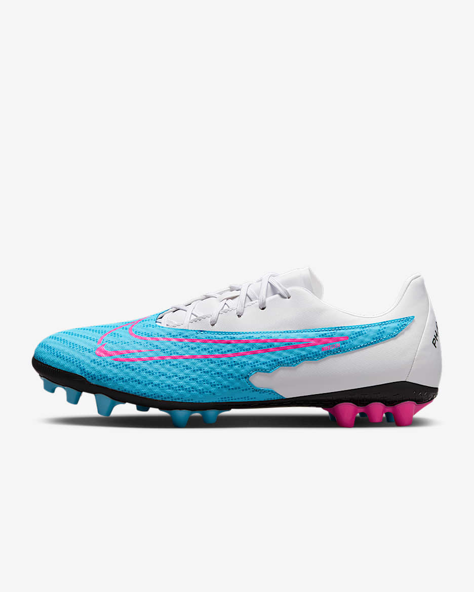 Nike Phantom GX Academy AG 暗煞系列男子人造草地足球鞋 - 波罗的海蓝/白色/激光蓝/爆炸粉