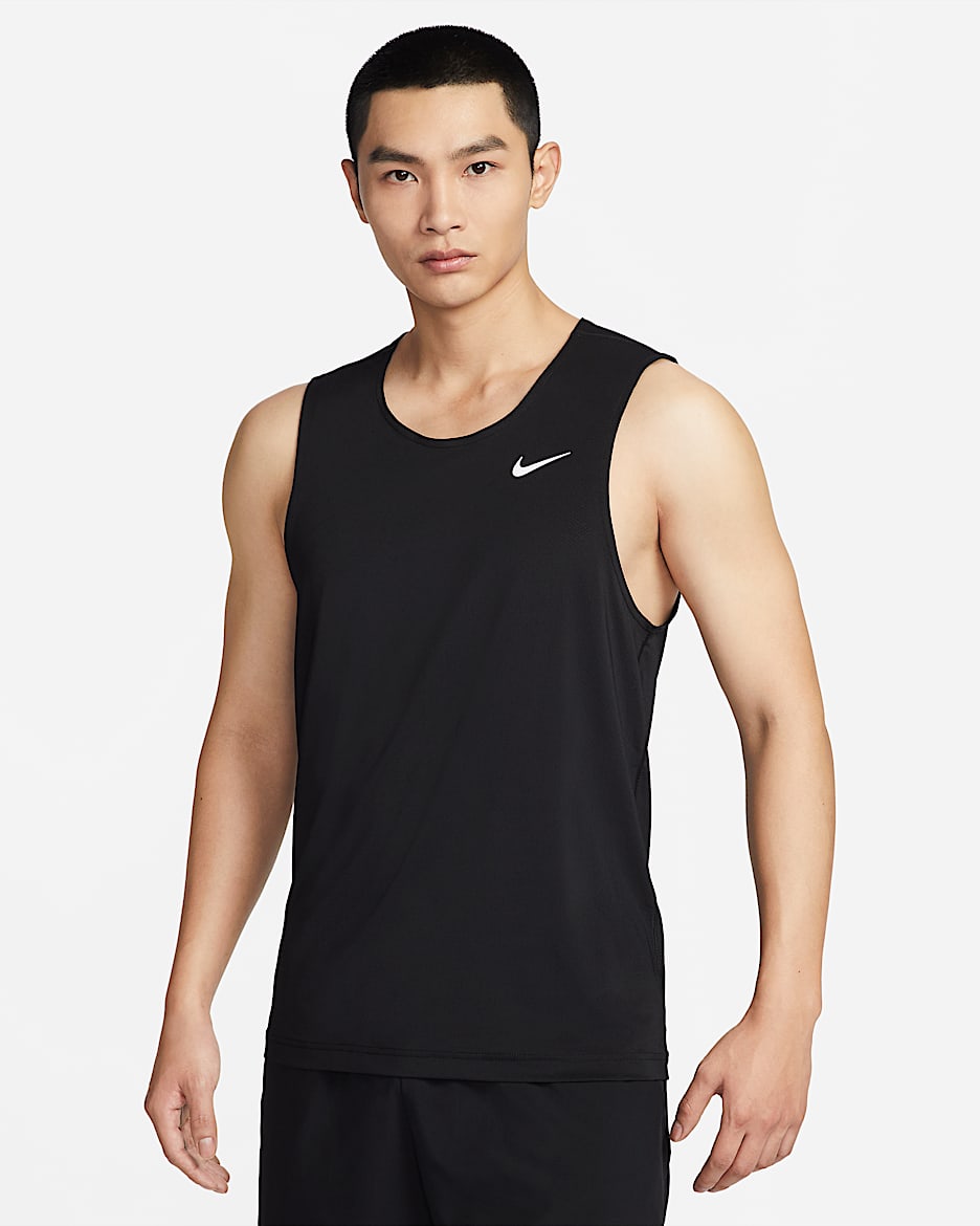 Nike Dri-FIT Ready 男子透气速干训练背心 - 黑/冷灰/白色